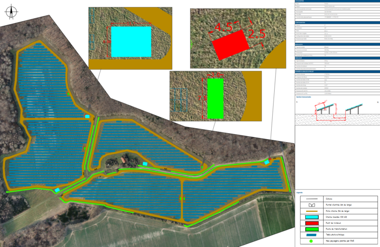 Carte de l'implantation des panneaux